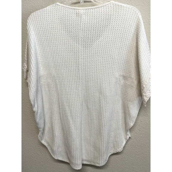 Hollister Women's Waffle Knit Blouse Size XS Short Dolman Sleeve - Picture 6 of 9